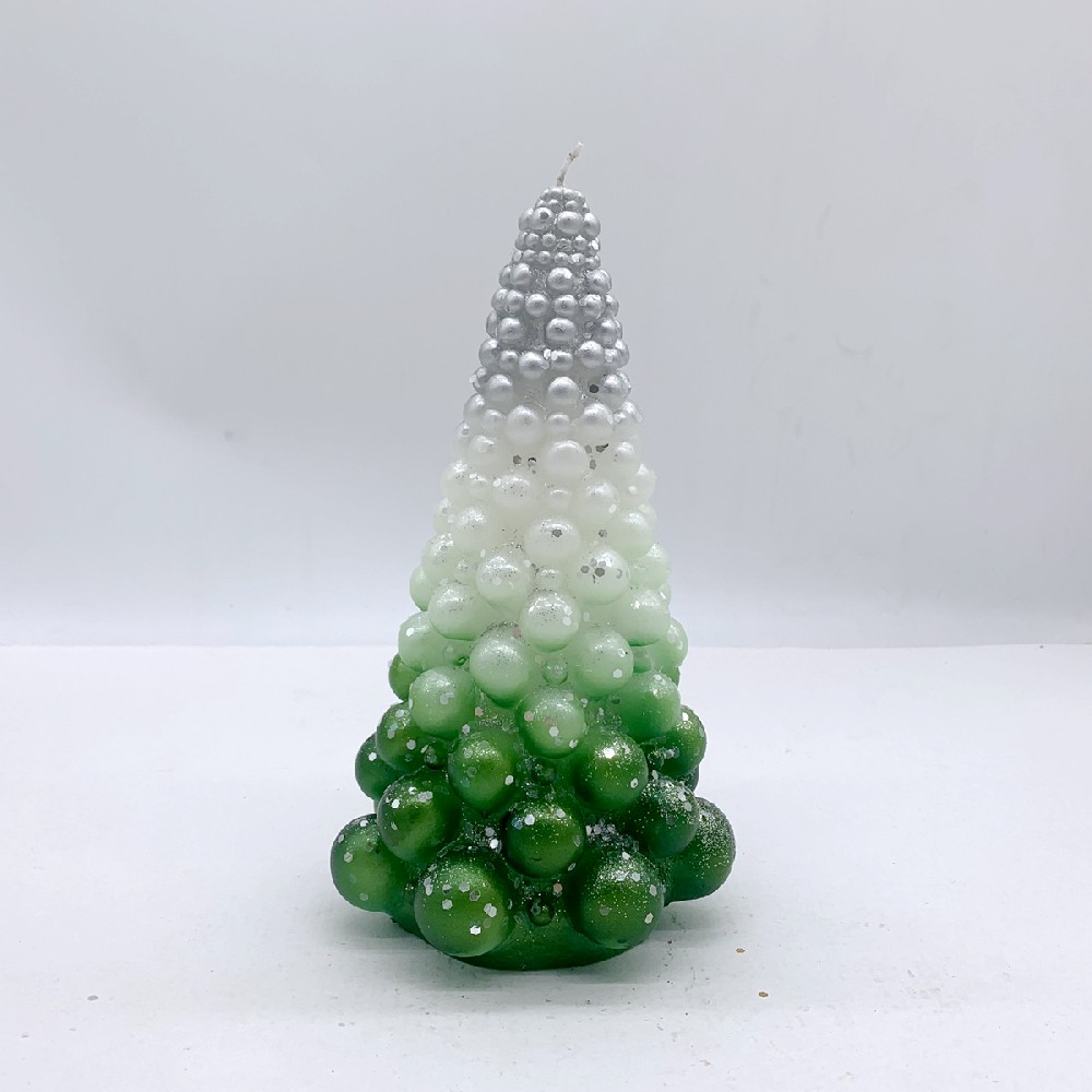 Ombre metallic bubble Christmas Tree with Glitter powder